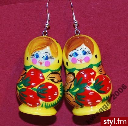 http://www.allegro.pl/item525337398_duze_recznie_malowane_kolczyki_z_rosji_matrioszki.html - Pozostałe Dodatki Moda