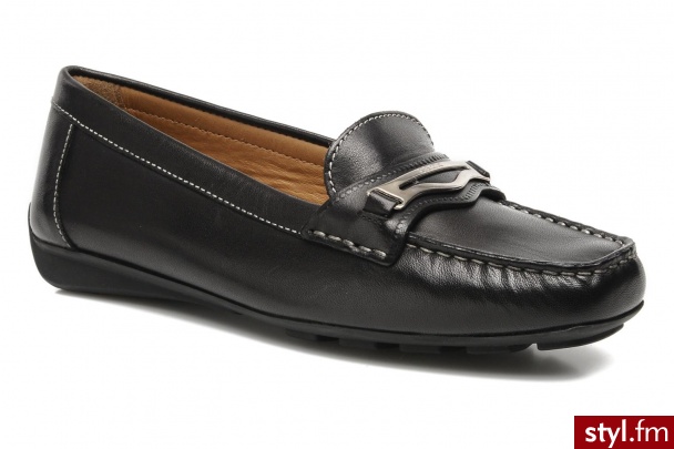 Geox Mokasyny D GRIN B (Czarny) - Półbuty Buty Moda