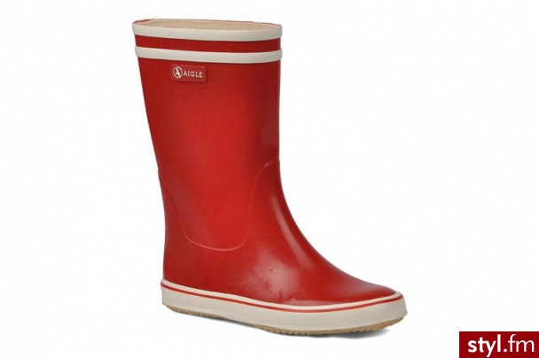 Aigle PÓŁBUTY I BOTKI MALOUINE BY AIGLE (Czerwony) - Botki Buty Moda