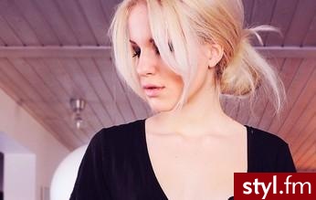 Blond Kok Proste z grzywką Wieczorowe Średnie Fryzury
