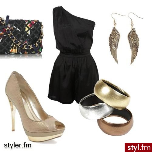 czarny letni kostium - Styler