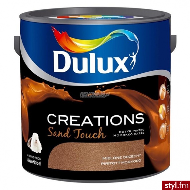 Dulux Emulsja Creations Sand Touch Skórka Pomarańczy 2,5L - Emu Buty Moda