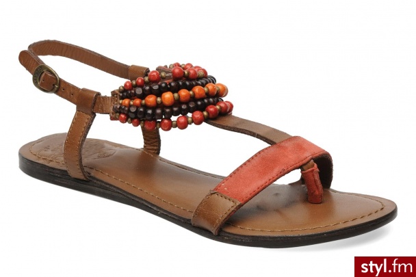 Kickers Sandały SALOMEE by (Czerwony) - Sandały Buty Moda