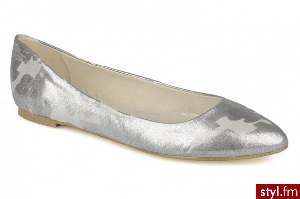 Georgia Rose BALERINKI ABALIA BY GEORGIA ROSE (Srebrny) - Balerinki Buty Moda