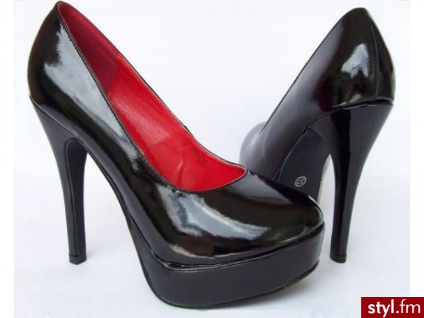 Czarne klasyczne - Czółenka Buty Moda