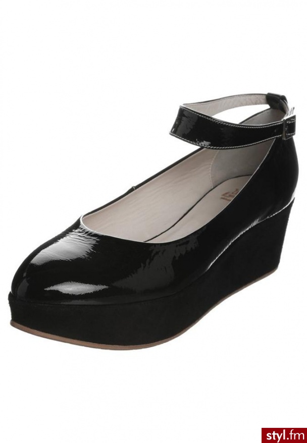 Le Cle Baleriny czarny - Balerinki Buty Moda
