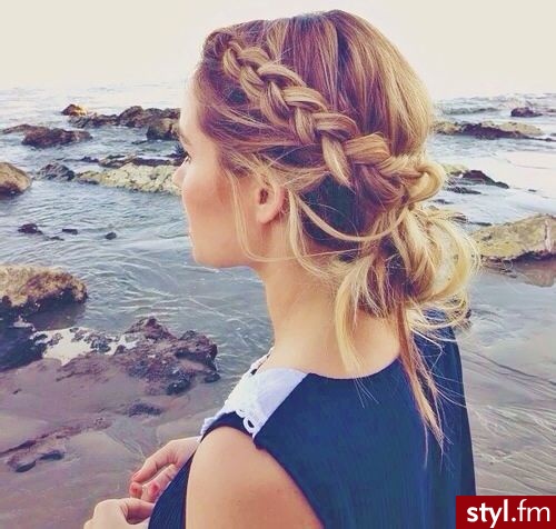 Blond Warkocze Proste Na co dzień Długie Fryzury