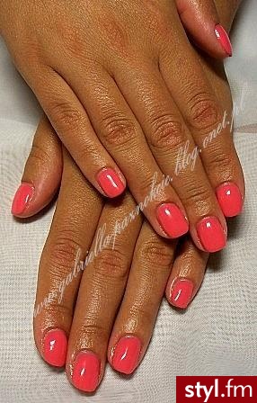 manicure hybrydowy - Kwadratowe Żelami Naturalne Paznokcie
