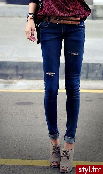 Jeansy Spodnie Moda