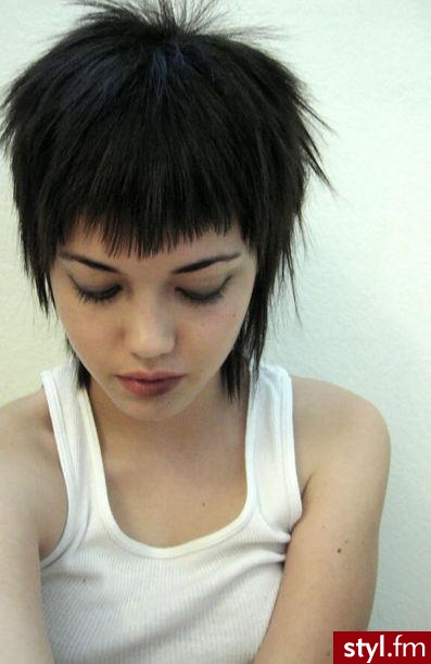 EMO Alternatywne Średnie Fryzury