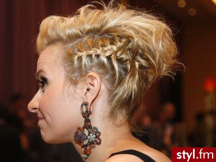 Blond Warkocze Proste z grzywką Fryzury gwiazd Średnie Fryzury