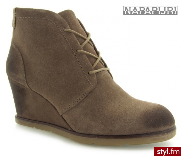 Napapijri NENA DESERT WEDGE BROWN - Botki Buty Moda