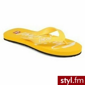 Quiksilver Klapki męskie ECHO SCRIPT żółte roz.43 - Klapki Buty Moda