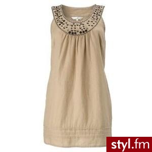 Natural linen stud detail tunic - Polyvore. Pobrano ze strony: http://www.polyvore.com/natural_linen_stud_detail_tunic/thing?id=17109448 - Pozostałe Ciuchy Moda