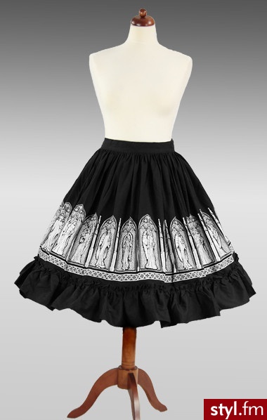 Goth - Średnie Spódnice Moda
