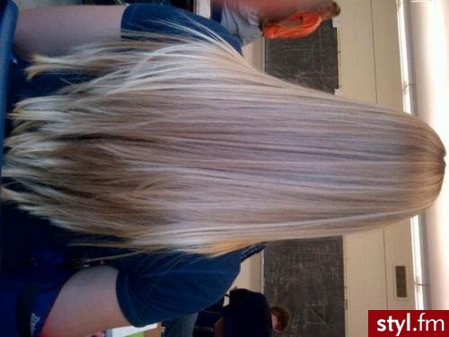 Blond Rozpuszczone Proste Na co dzień Długie Fryzury