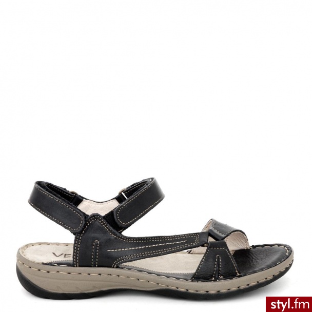 Venezia SANDAŁY 88681604 NERO - Koturny Buty Moda