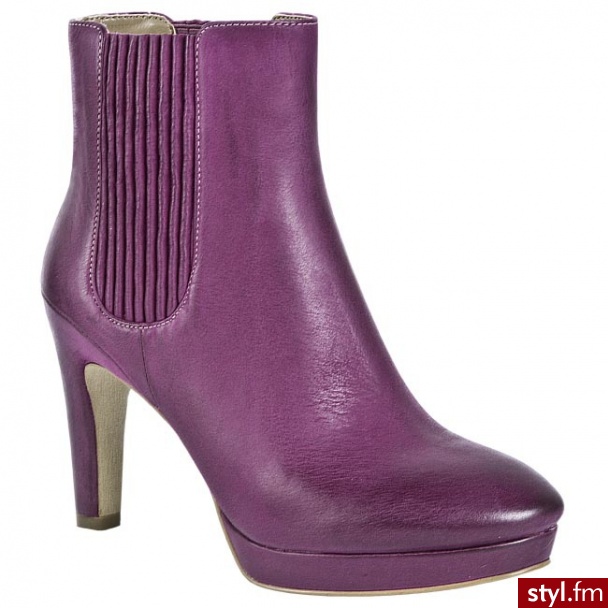 ECCO BOTKI NAVOI 85 MM 35555302113 FIOLETOWY - Botki Buty Moda