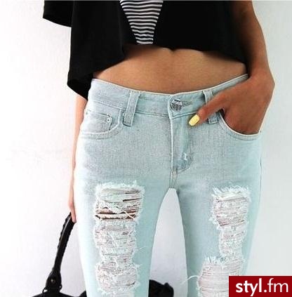 Jeansy Spodnie Moda