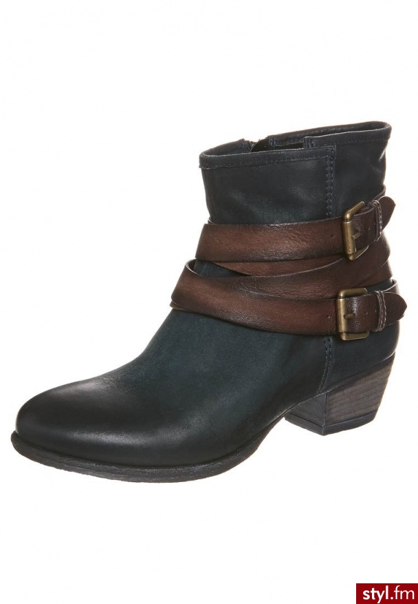 Mjus Botki Niebieski - Botki Buty Moda