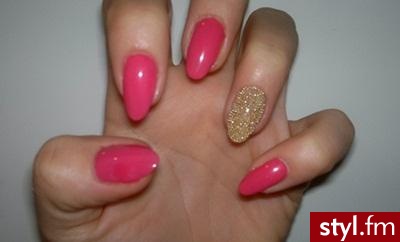 gold / pink - Migdałki Naturalne Paznokcie