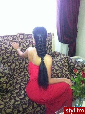 Czarne Warkocze Proste Na co dzień Długie Fryzury