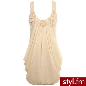 Cream Corsage Trim Dress - Polyvore. Pobrano ze strony: http://www.polyvore.com/cream_corsage_trim_dress/thing?id=15899917 - Pozostałe Ciuchy Moda