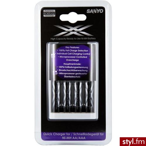 Sanyo Eneloop MQR06-E-4-3UWX + 4 x R6/AA - Bransoletki Biżuteria Moda
