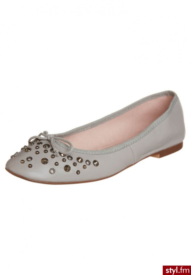 Taupage Baleriny szary - Balerinki Buty Moda