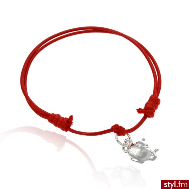 Dandelio Bransoletka Sznurkowa z Małym Czajniczkiem DAN-BRA-0005 - Bransoletki Biżuteria Moda