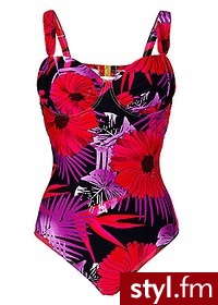 Bonprix Kostium kąpielowy na fiszbinach 945881_22787 - Na plażę Bielizna Moda