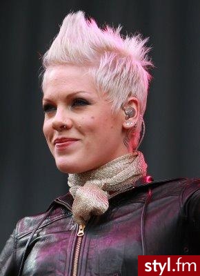Pink - Irokez damski Proste Na co dzień Średnie Fryzury