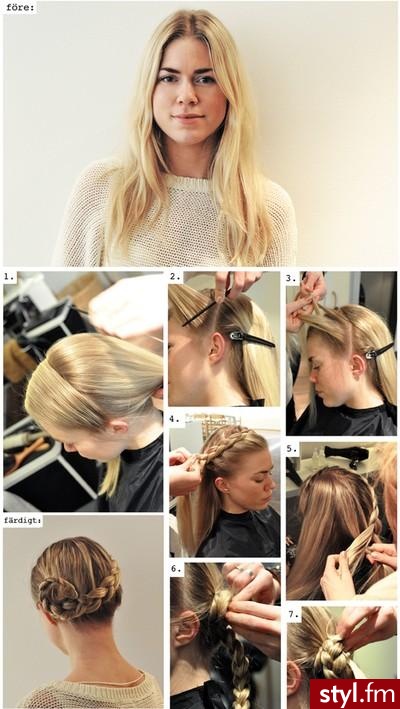 Blond Warkocze Proste Na co dzień Długie Fryzury
