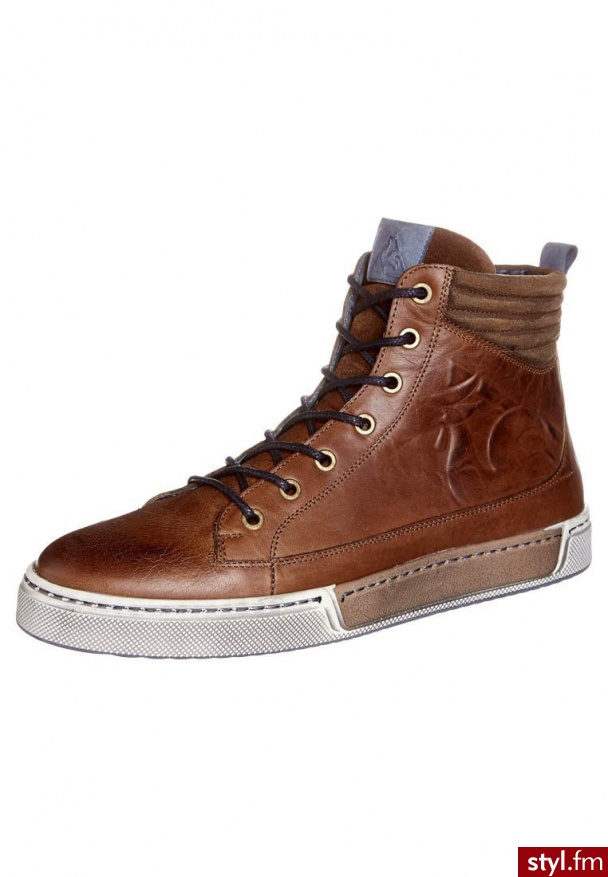 Le Coq Sportif Laurent Botki Sznurowane Brązowy - Botki Buty Moda