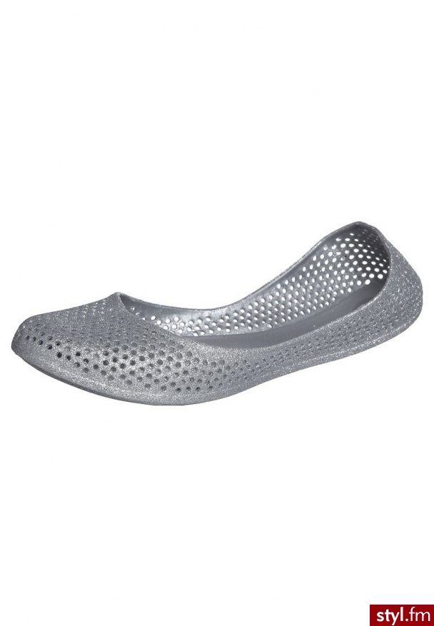 Mel by Melissa MANGO Baleriny srebrny (32077) - Balerinki Buty Moda