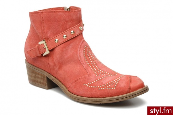 Janet &amp; Janet Półbuty i botki Isabel by (Różowy) - Botki Buty Moda