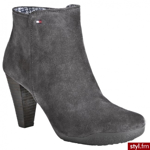 TOMMY HILFIGER BOTKI LINDSAY 3 B FW56814786 050 SZARY (050) - Botki Buty Moda
