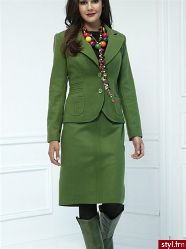 Spódnica Spódnica 144 08 Odcienie zieleni Spódnice eleganckie - Pozostałe Spódnice Moda