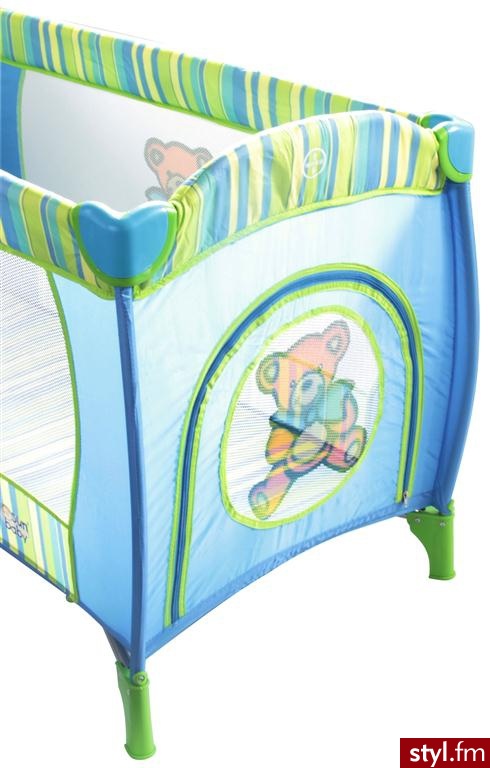 Sun Baby Łóżeczko Turystyczne "Paski" (P808/Z) (120X60) - Paski Dodatki Moda