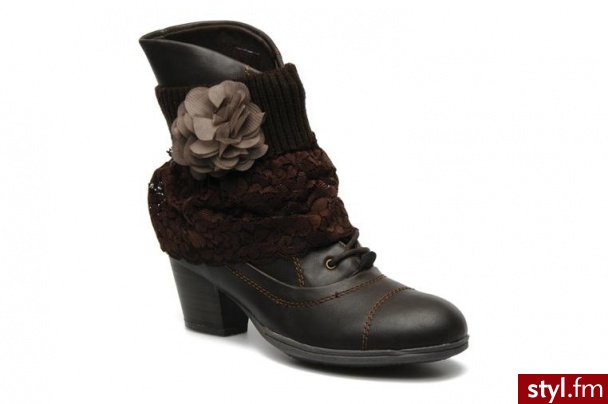 Molly Bracken PÓŁBUTY I BOTKI BRIDGET BY MOLLY BRACKEN (Brązowy) - Botki Buty Moda