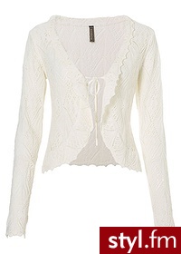 Bonprix Sweterek wiązany biały 969626_1516 - Swetry Ciuchy Moda