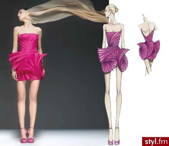 Haute Couture - wysokie krawiectwo w przypadku linii Atelier Versace odzyskuje swoje pierwotne znaczenie. Projekty z kolekcji na sezon wiosna/lato 2009 są nie tylko perfekcyjnie wykonane i prezentują kunszt twórcy, ale także, a może przede wszystkim, stro - Pozostałe Ciuchy Moda