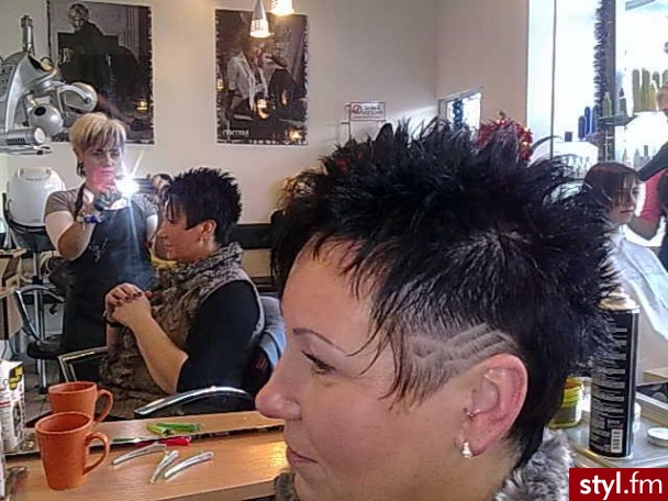 Czarne Punk Rock Alternatywne Krótkie Fryzury