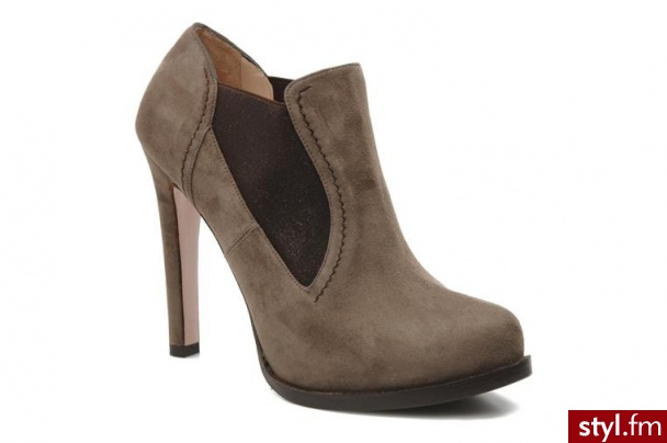 Pura Lopez PÓŁBUTY I BOTKI MURCIE BY PURA LOPEZ (Szary) - Botki Buty Moda