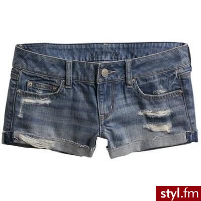 Women's Aerie Destroyed Denim Shortie (Pure Blue) - Polyvore. Pobrano ze strony: http://www.polyvore.com/cgi/thing?id=19870189 - Pozostałe Ciuchy Moda