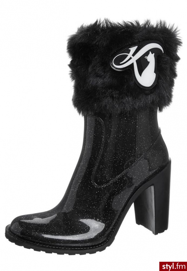 Ladystar by Daniela Katzenberger CATBOOT 03 Kalosze czarny (RK1203) - Kalosze Buty Moda