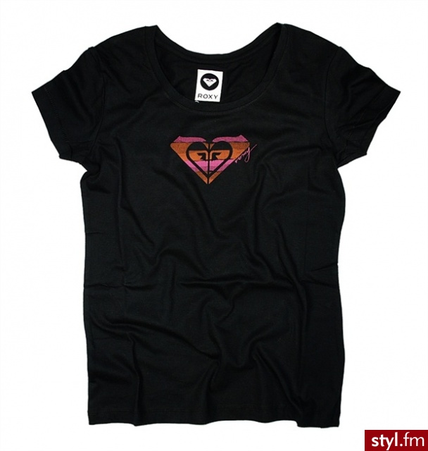 Koszulka Roxy Logo Black - Bluzki Ciuchy Moda