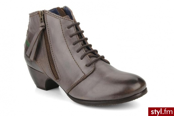 Kickers PÓŁBUTY I BOTKI ELSIDE BY KICKERS (Brązowy) - Botki Buty Moda