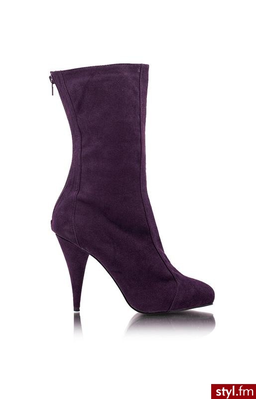LS-1-27 GHOST KOZAKI (FIOLETOWY) - Kozaki Buty Moda