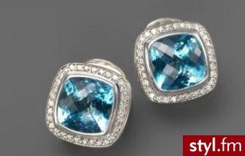 Prezentowane kolczyki pochodzą z kolekcji Albion Collection Davida Yurmana i są wykonane ze srebra, niebieskiego topazu i wysadzane diamentami. - Pozostałe Dodatki Moda